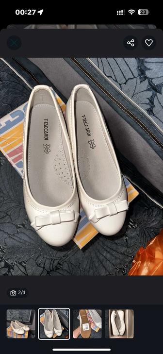 Обувь детская новая балетки белые