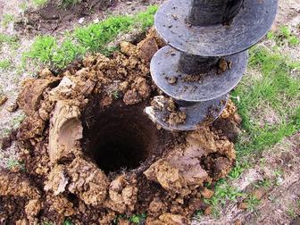 Ямобур. Бурение лунок, ямок в земле. Диаметр 200-250. Глубиной до 2 м