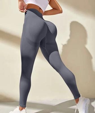 Женские спортивные леггинсы, цвет серый