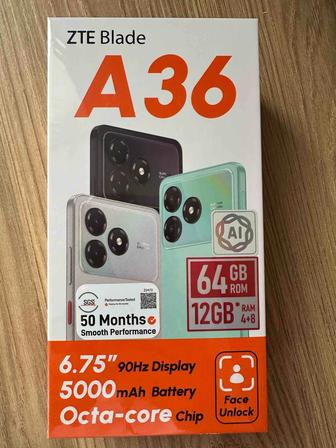 Смартфон ZTE A36 64Гб новый