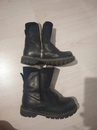 Зимние детские сапоги, натуральный мех и кожа, р.27
