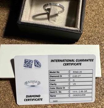 Кольцо бриллиантовая дорожка