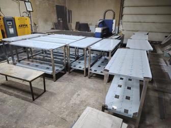 Корпусная мебель из нержавеющей стали: Столы, стеллажи