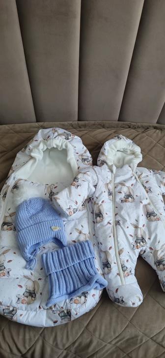 Конверт и комбинезон для новорожденного