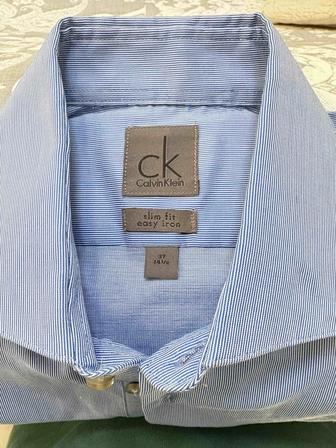 Calvin Klein рубашка мужская размер 37,маломерка,с длинным рукавом