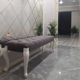 Обувница пуфик в прихожую. Прихожие. Вешалка с крючками. Банкетка лофт. Пуф