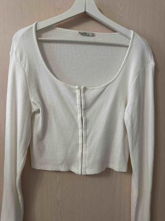 Белый укороченый кардиган