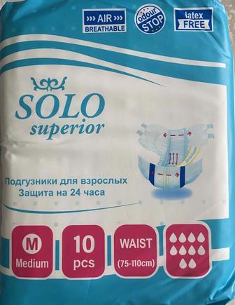 Продам подгузники (памперсы) Solo Superior М для взрослых