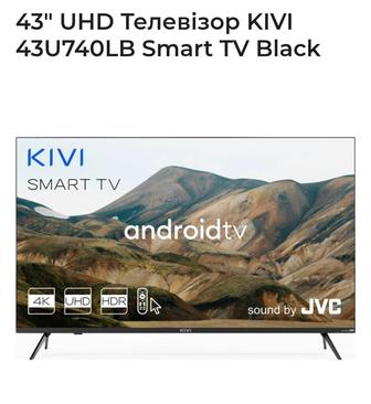 43 UHD Телевізор KIVI 43U740LB Smart TV Black 4k