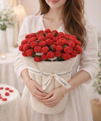 Продам круглый плед Букет роз