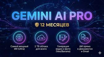 GOOGLE GEMINI AI PRO ПОДПИСКА НА 1 ГОД