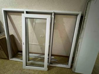 Продам б/у 3-х створчатое пластиковое окно