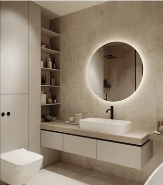 Настенное зеркало с подсветкой 60х60