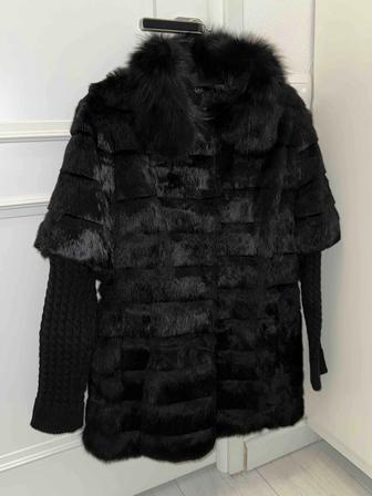 Женская шуба из кролика, натуральная