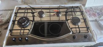 комбинированная варочная панель, независимая, нержавеющая сталь, 87х51 см,