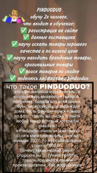 Обучение PINDUODUO