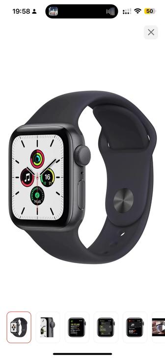 Оригинал смарт-часы Apple Watch SE (44 мм) черный