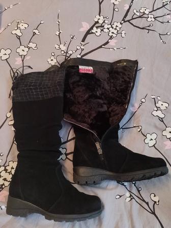 Сапоги замшевые женские