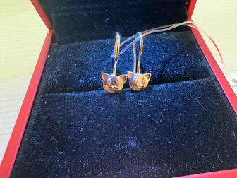 Золотая сережка детская