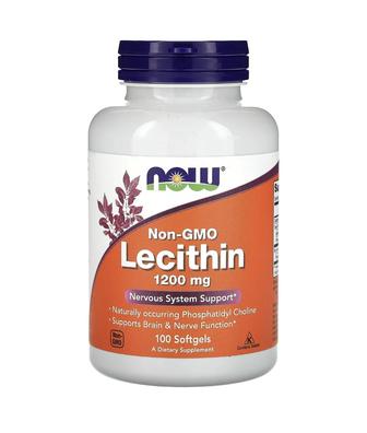 Пищевые добавки NOW Lecithin 1200 mg, 100 капсул