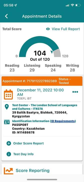 TOEFL ibt, IELTS preparation course