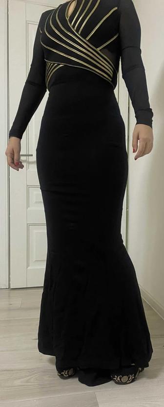 Платье вечернее/праздничное/для мероприятий/встреч размер S черное