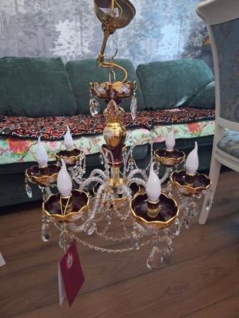 Продам люстру из натурального чешского стекла