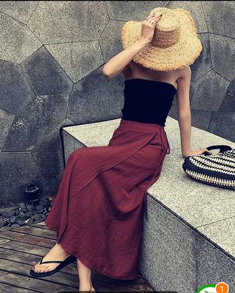 Женская Повседневная Элегантная Юбка с Завязками - А-силуэт