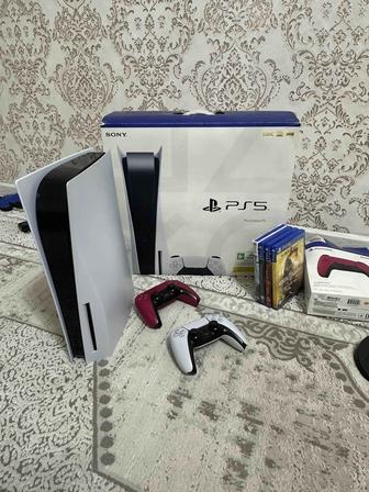 Продам PlayStation 5 2 игры 4 джойстика плейстейшен 5