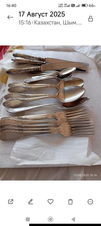 Мельхиоровыйстоловый набор на24 прибора