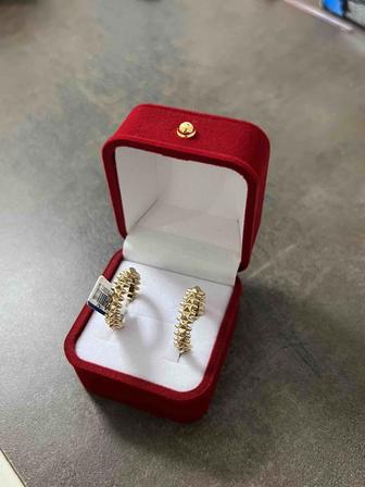 Серьги картье шипы золото