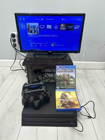 playstation 4 pro 2 джойстика и 35 игр