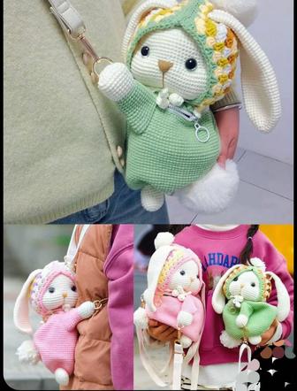Рюкзачок- сумочка зайчик.
