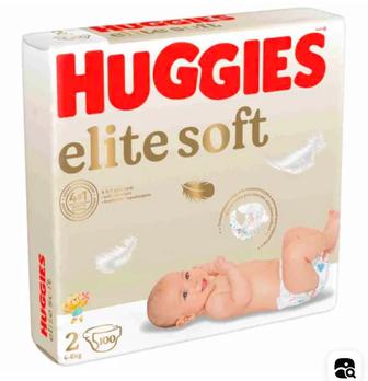 Продам подгузники Huggies elite soft 2 100 штук