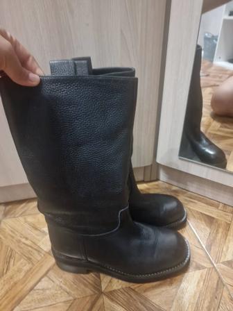 Сапоги зимние натуральная кожа и мех