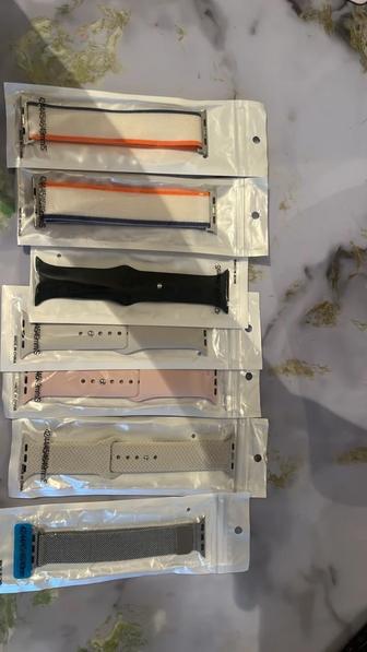 Ремешок Apple для Apple Watch  10 бежевый, розовые, черные, спорт.