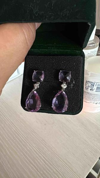 Продам серьги серебро с орнаментом