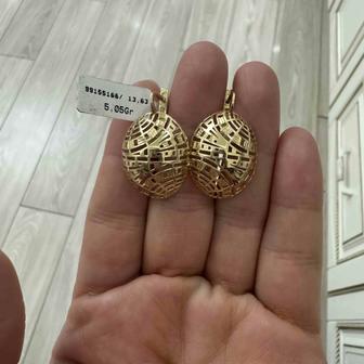 Золото 585 серьги новый