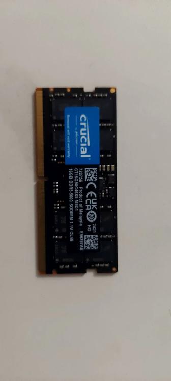 Оперативная память Crucial CT16G56C46S5 16 Гб DDR5-5600 SODIMM