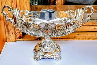 Ваза для фруктов мельхиор