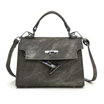 Сумка кросс-боди Sairmar искусственная кожа темно- серый