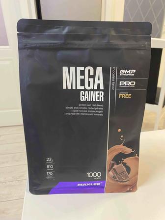 Гейнер Maxler MEGA GAINER. Клубника, шоколад. 1кг