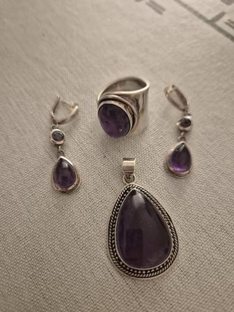 Серебро комплект серьги