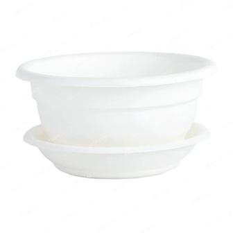 Пластиковый горшок с поддоном классической формы идеально