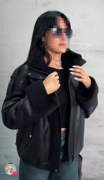 Продам. Стильную дубленку авиатор (кожаовчина). Греет до -35! Облегченная