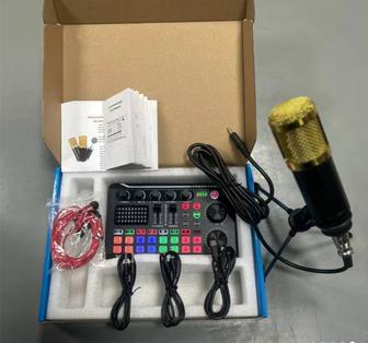 Подкаст-студия с микшером и аудио картой