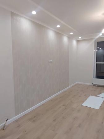 Качественная поклейка обоев.