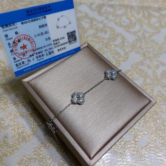 Серебро браслет/муассанит/