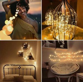 Электрогирлянда Роса Led Light цвет свечения теплый белый 3 м