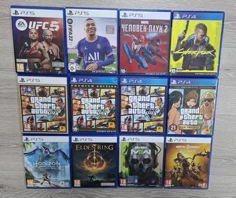 Диски на ps4 и ps5 - God of War, fifa, mortal injustice Minecraft rdr2